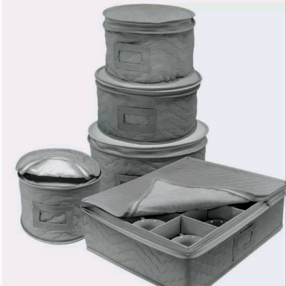 Sorbus Dinnerware Storage 5-Piece Set for Protecting or Transporting Dinnerware